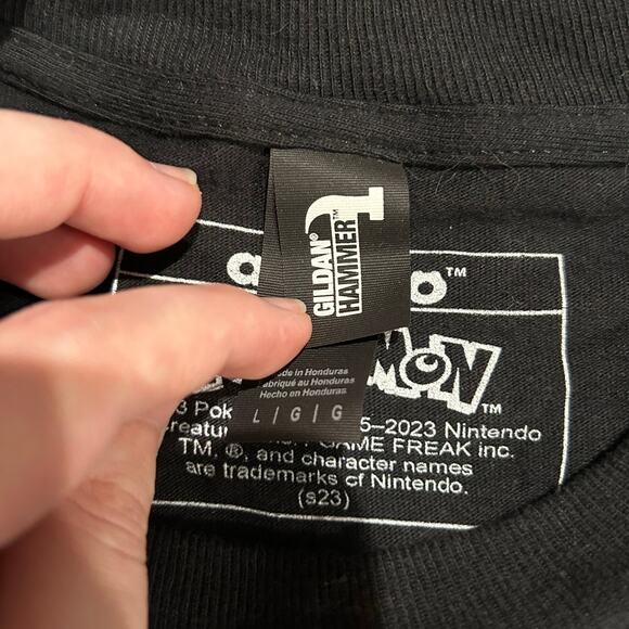 ATSUKO POKEMON New Black Long Sleeve Graphic Tee Size L - Picture 4 of 7